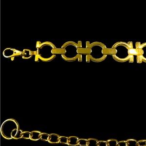 Stylish Gold Chain Belt with Circular Links